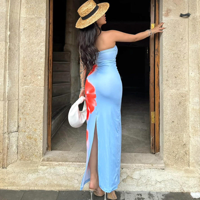 Summer Sexy Slim Slit Tube Dress – Beach to Party Perfection