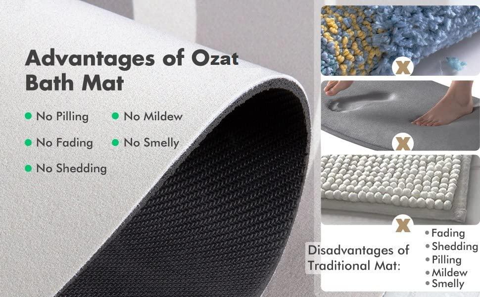 Cushion Mat Super‑Absorbent Soft Carpet – Quick‑Dry, Non‑Slip Dirt Barrier (Round, 40×60 cm)
