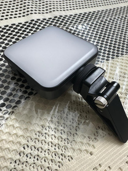 LED Video Light with Phone Holder Clip – Adjustable Brightness &amp; Color Temperature | Portable Lighting for Tripod, Selfie Stick, Live Streaming &amp; Video Recording