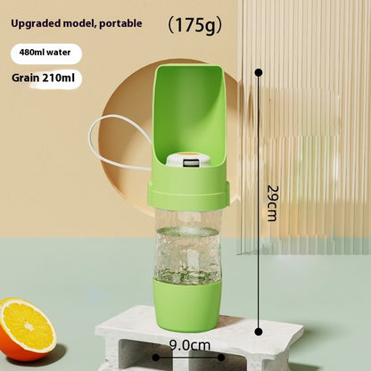 2-in-1 Portable Dog Water Bottle & Feeder – Outdoor Travel Pet Drinking Cup for Dogs & Cats