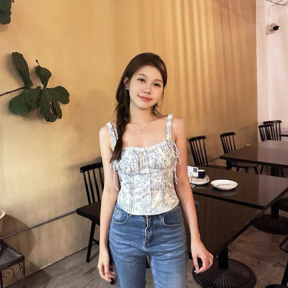 Women's Sexy Backless Slim Fit Top – Single-Breasted Cropped Blouse for Summer