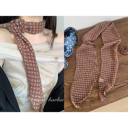 Removable Retro Affordable Luxury Dignified Flowers Silk Scarf