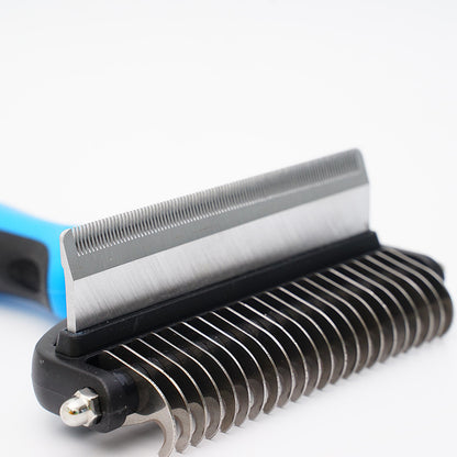 Pet Hair Unknotting Comb – Two-in-One Thin Comb for Grooming & Detangling
