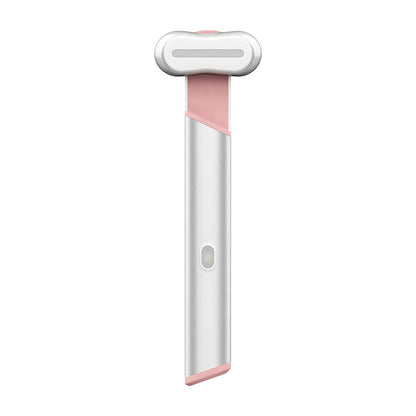 4-in-1 Electric Eye Massager – Red &amp; Blue Light Therapy with Vibration, Warmth &amp; Microcurrent (Rose Gold)