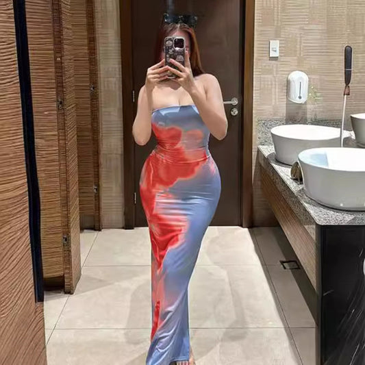Summer Sexy Slim Slit Tube Dress – Beach to Party Perfection