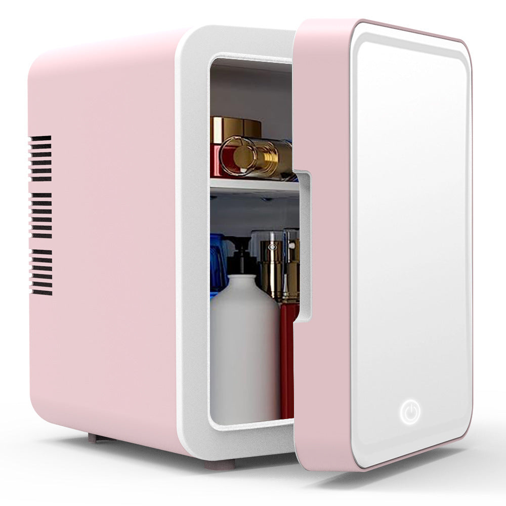 Mini Beauty Refrigerator – Portable 110V Skincare & Makeup Cooler with Built-in Light
