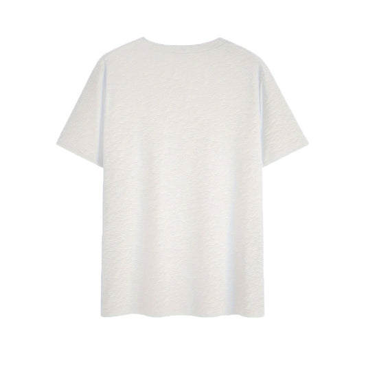 Women’s V-Neck Short Sleeve Tee with Scissor Hands, Heart & Paw Prints – Casual Summer T-Shirt