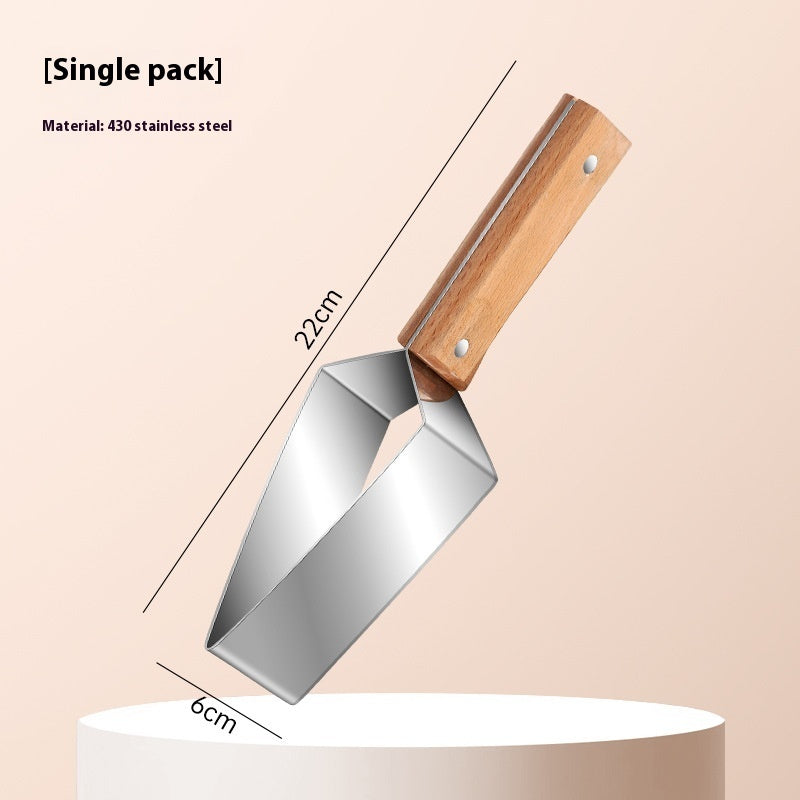 430 Stainless Steel Watermelon Cutter – Triangle Fruit Slicer Knife with Safety Cover for Melons, Apples &amp; More