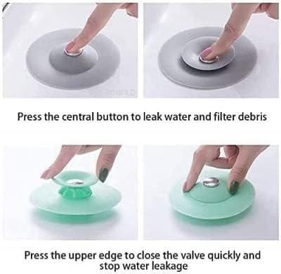 2‑in‑1 Silicone Drain Stopper &amp; Hair Catcher – Multipurpose Floor/ Sink Cover (Pack of 2)