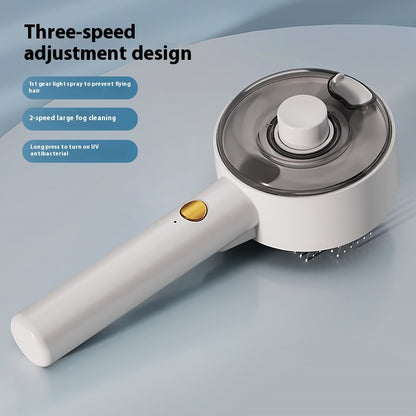 3-in-1 Pet Hair Remover Brush – Steam Grooming Tool for Dogs & Cat