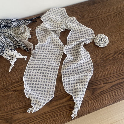 Removable Retro Affordable Luxury Dignified Flowers Silk Scarf