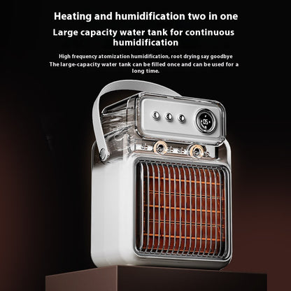 2-in-1 Efficient Room Heater & Humidifier – 1200W Indoor Table Heater with Safety Features