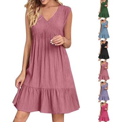 V-neck Niche Design Casual Elegant Lines Dress