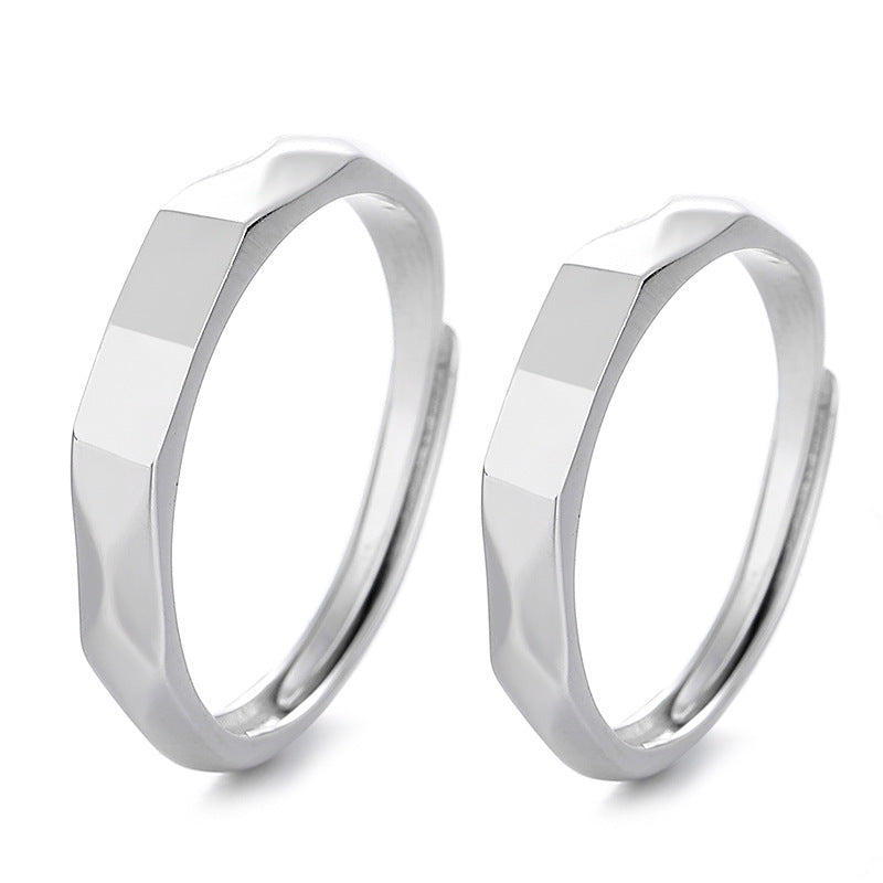 Romantic S925 Silver Love Ring – Light Reflection Hidden Message Jewelry for Engagement & Gifts