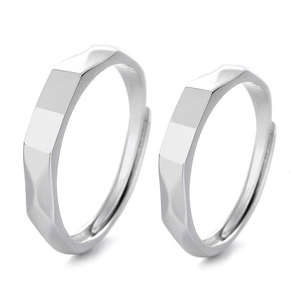 Romantic S925 Silver Love Ring – Light Reflection Hidden Message Jewelry for Engagement & Gifts