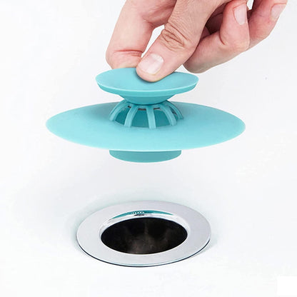2‑in‑1 Silicone Drain Stopper &amp; Hair Catcher – Multipurpose Floor/ Sink Cover (Pack of 2)