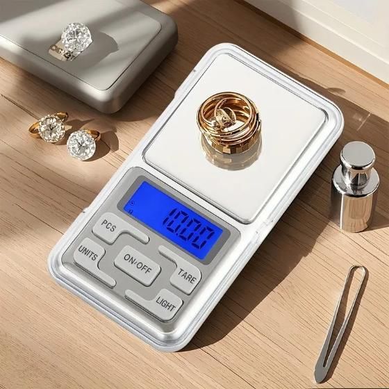 Mini Pocket Digital Weight Scale with Auto Calibration – 200g Capacity, 0.01g Precision, Portable Jewelry &amp; Kitchen Scale