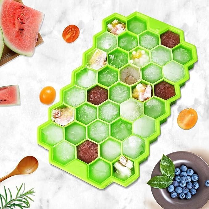 Ice Cube Maker Tray – BPA-Free Silicone Molds (Pack of 2) | Multi-Use for Drinks, Juices, Cocktails