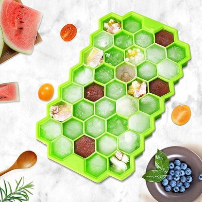 Ice Cube Maker Tray – BPA-Free Silicone Molds (Pack of 2) | Multi-Use for Drinks, Juices, Cocktails