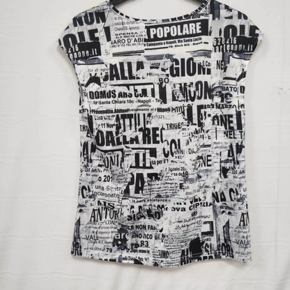 Women's Tribal Floral Print Hat Sleeve V-neck T-shirt