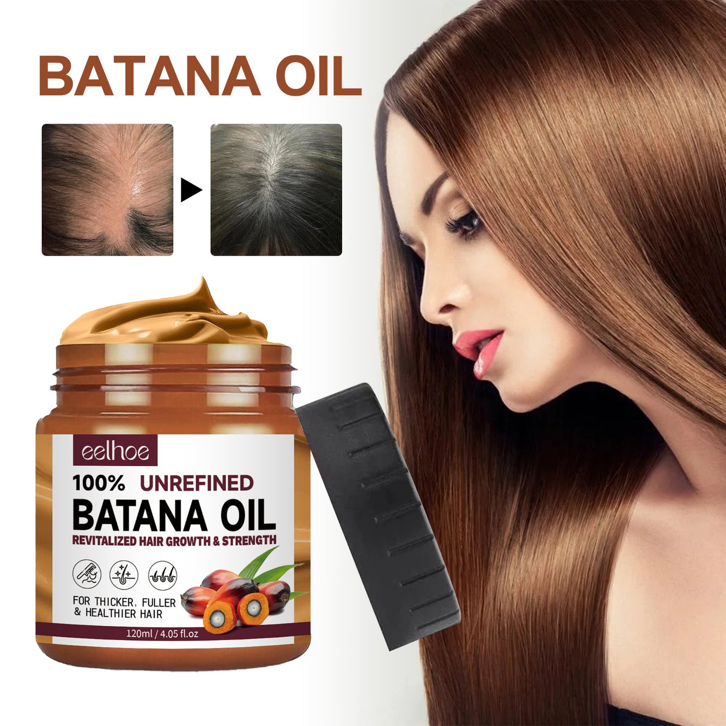 Pure Batana Oil Hair Mask – Deep Repair &amp; Smoothing Conditioner for Damaged Hair
