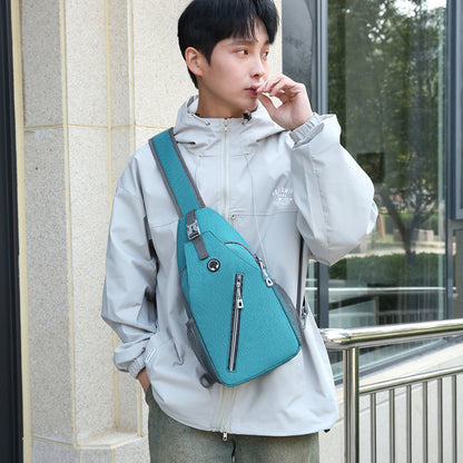Multifunctional Men’s Canvas Crossbody Bag – Durable Shoulder Chest Messenger Bag