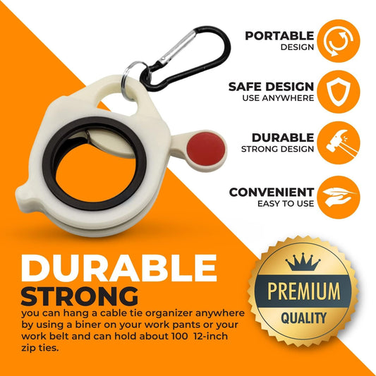 Ribbon Container – Portable Plastic Organizer Box with Optional 10 Color Ribbons (Luminous Effect)