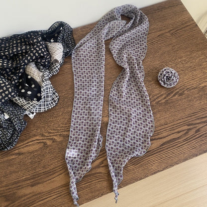 Removable Retro Affordable Luxury Dignified Flowers Silk Scarf