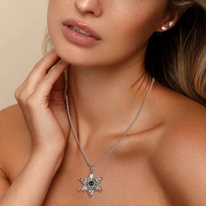 New Christmas Snowflake Projection Necklace – Romantic Clavicle Chain Jewelry for Women | Couple Gift Idea