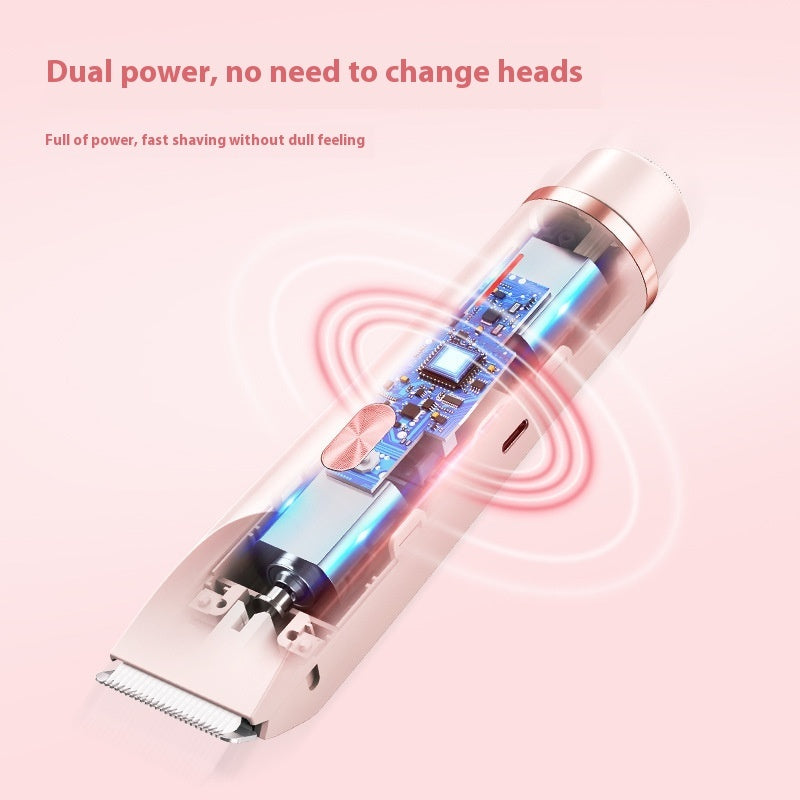 2-in-1 Electric Hair Remover for Women – Double Head Shaver for Body &amp; Bikini Line