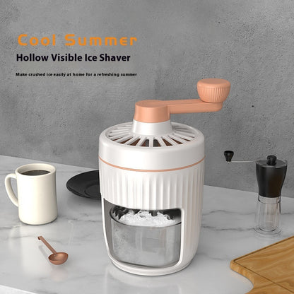 Hand-Cranked Ice Shaving Machine – Portable Smoothie &amp; Snow Cone Maker for Home &amp; Outdoor Fun!