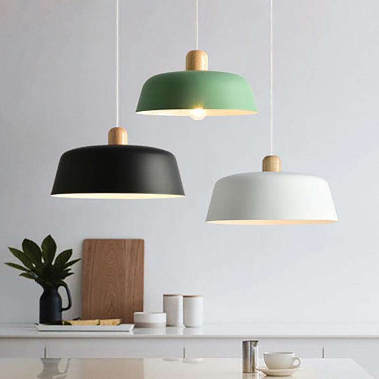 Nordic Zinc Alloy Pendant Light – Adjustable Hanging Chandelier for Dining Room, Kitchen, or Bedside (Black/Green/White)