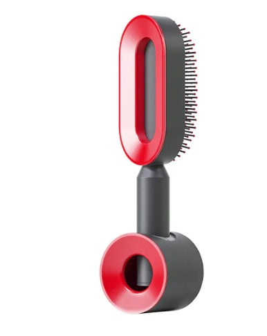 Self-Cleaning Hair Brush for Women – Anti-Static Scalp Massage Comb with One-Key Hair Removal