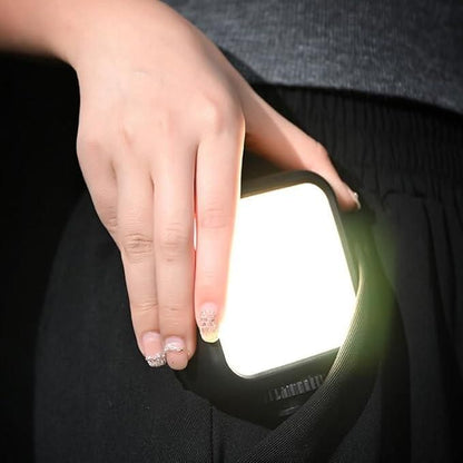 LED Video Light with Phone Holder Clip – Adjustable Brightness &amp; Color Temperature | Portable Lighting for Tripod, Selfie Stick, Live Streaming &amp; Video Recording