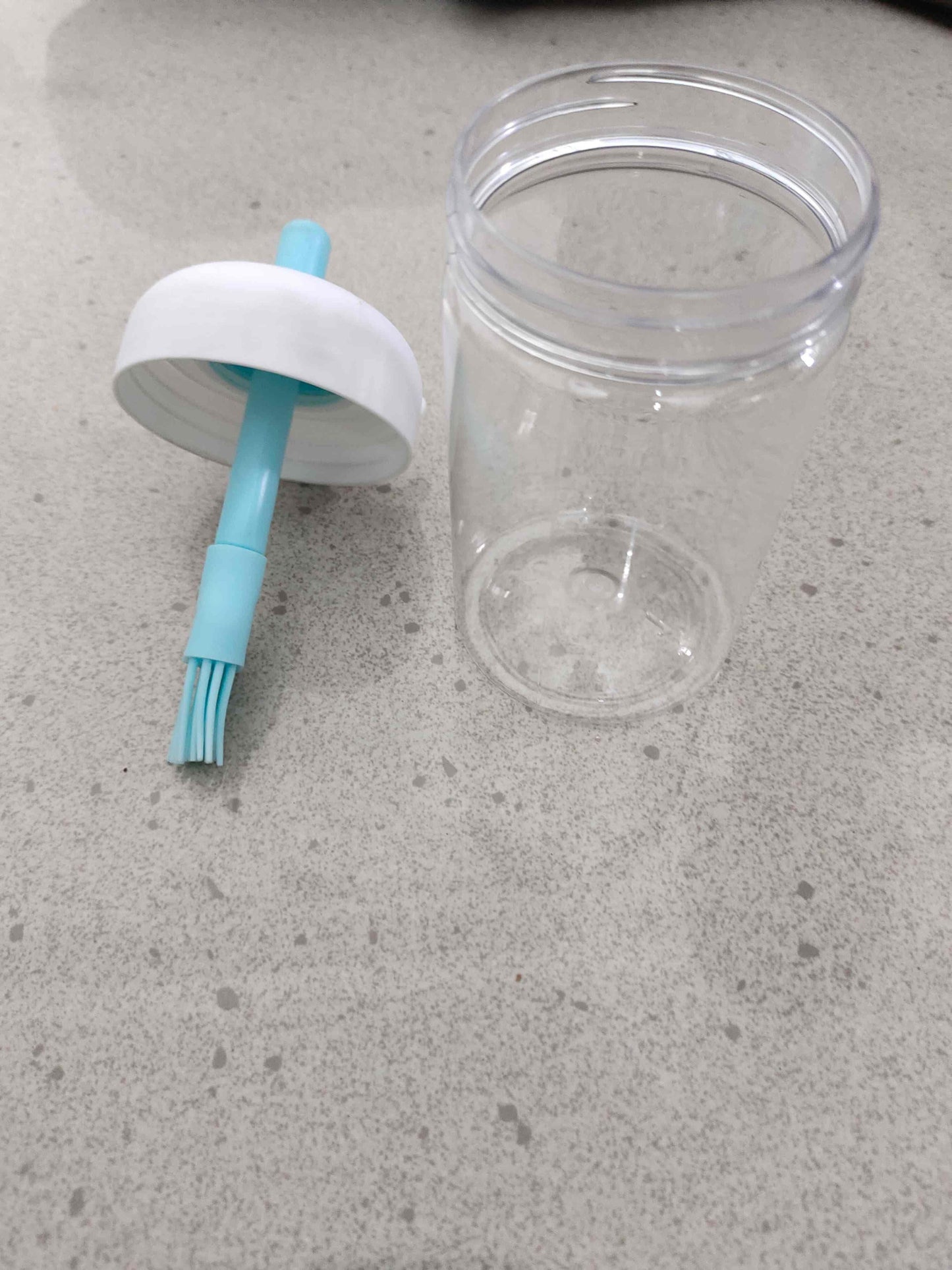 Plastic 2-in-1 Oil Dispenser with Built-in Silicone Brush – 250ml Oil Bottle for Cooking, Frying, Baking (Multicolor)