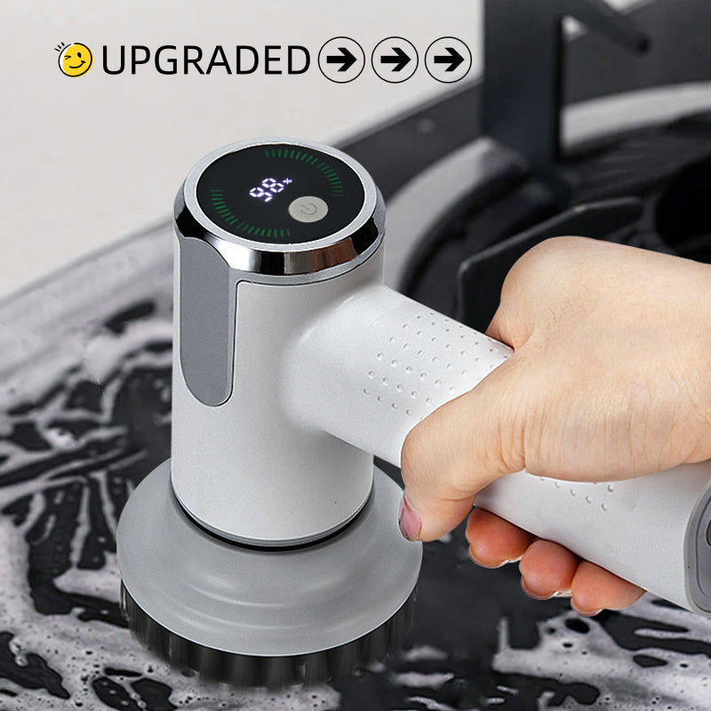 Wireless Smart Electric Cleaning Brush – Sink, Pot & Kitchen Surface Scrubber with LED Display