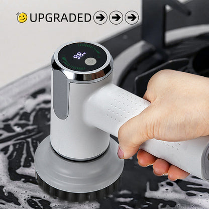 Wireless Smart Electric Cleaning Brush – Sink, Pot & Kitchen Surface Scrubber with LED Display