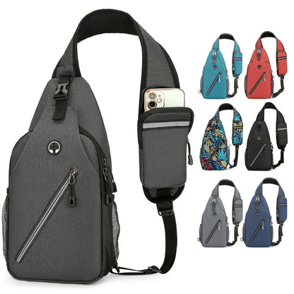 Multifunctional Men’s Canvas Crossbody Bag – Durable Shoulder Chest Messenger Bag