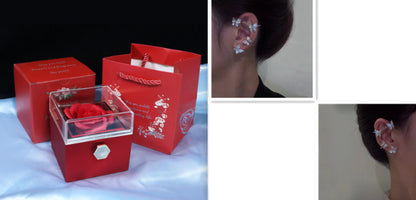 Rotating Soap Flower Rose Gift Box – A Timeless Romantic Surprise with Hidden Jewelry Drawer