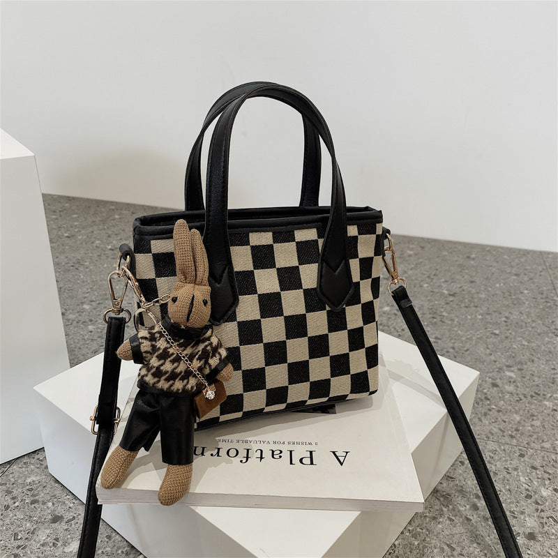 Fashion Houndstooth Shoulder Bag – Timeless Checkerboard Chic for Everyday Elegance