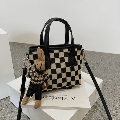 Fashion Houndstooth Shoulder Bag – Timeless Checkerboard Chic for Everyday Elegance
