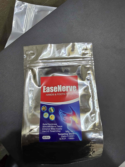 Ease Nerve Relief Patch for Hands &amp; Feet – Herbal Pain Relief Patches for Nerve Discomfort, Stiffness &amp; Fatigue (Pack of 1)
