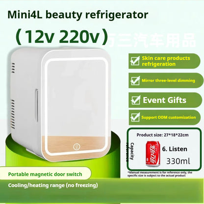 Mini Cosmetic Refrigerator – Portable Facial Mask, Skincare & Lipstick Cooler