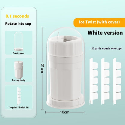 Rotating Ice Cube Tray with Lid – Twist-Release Ice Block Mold for Freezer, Home &amp; Mini Refrigerator (300ml)