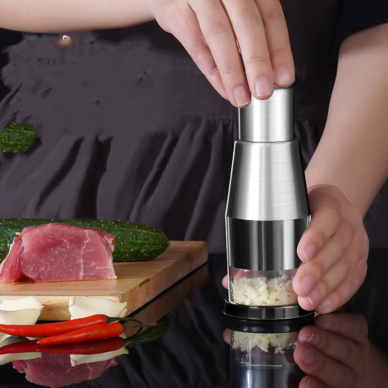Garlic Crusher & Onion Chopper – Multi-Purpose Manual Vegetable Slicer