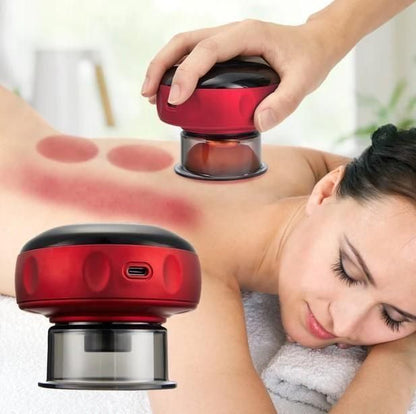 Electric Cupping Therapy Machine – 12-Level Temperature &amp; Suction Settings with Hot Compress Mode