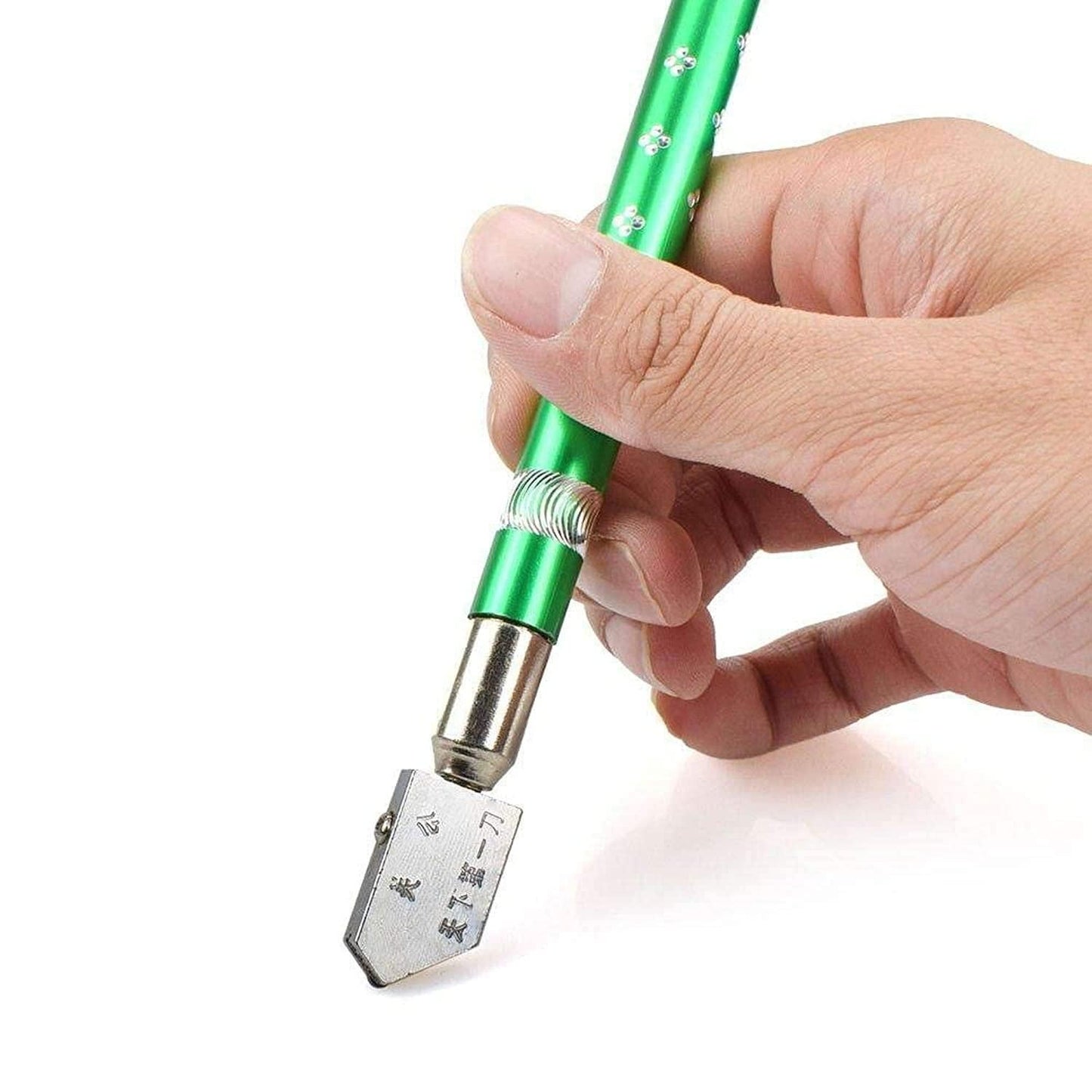 Heavy Duty Pencil-Style Glass Cutter – Professional Carbide Wheel Cutter for 5–15 mm Glass (Pack of 1)