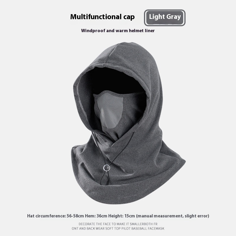 3-in-1 Winter Fleece Hood – Neck Warmer, Face Mask & Hat for Cold Weather and Riding
