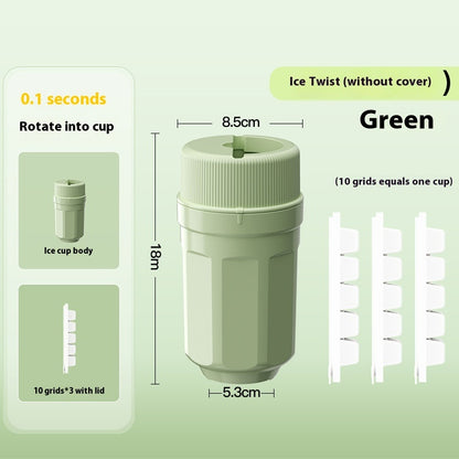 Rotating Ice Cube Tray with Lid – Twist-Release Ice Block Mold for Freezer, Home &amp; Mini Refrigerator (300ml)