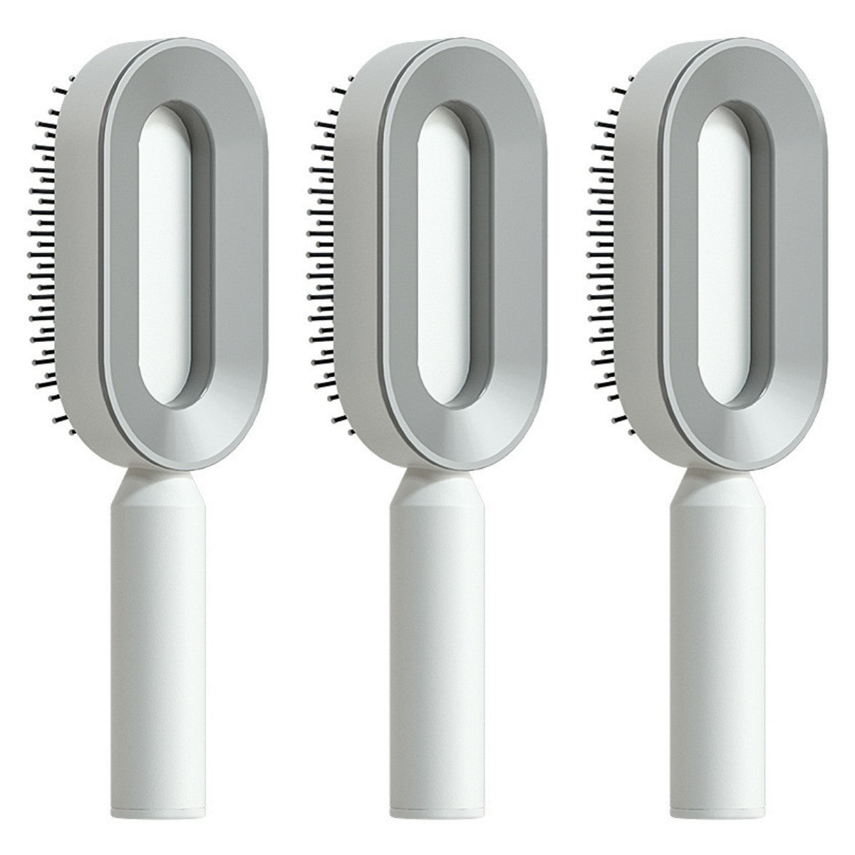 Self-Cleaning Hair Brush for Women – Anti-Static Scalp Massage Comb with One-Key Hair Removal